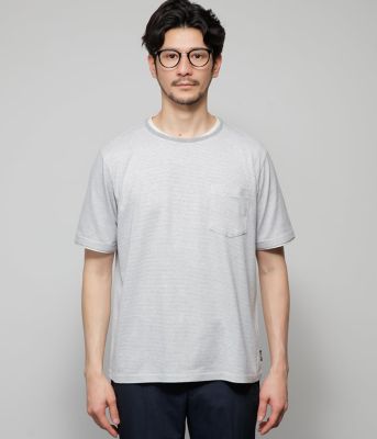 レイヤード　ミジンボーダー　天竺Ｔシャツ（２０２４１１６１２５５４）