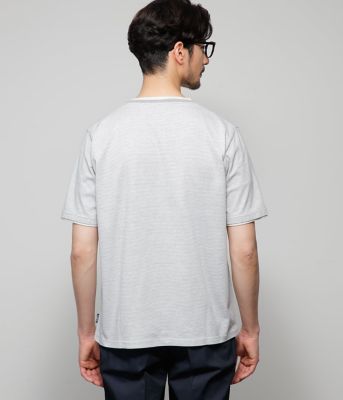 レイヤード　ミジンボーダー　天竺Ｔシャツ（２０２４１１６１２５５４）