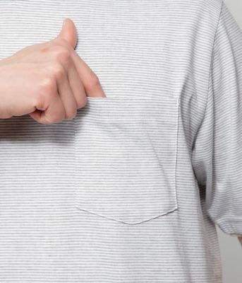 レイヤード　ミジンボーダー　天竺Ｔシャツ（２０２４１１６１２５５４）