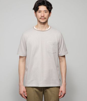 レイヤード　ミジンボーダー　天竺Ｔシャツ（２０２４１１６１２５５４）