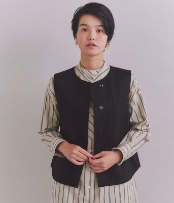 ＜SIPULI (Women)＞Ｓｕｐｉｍａ　Ｃｏｔｔｏｎ　Ｃｈｉｎｏ　アシンメトリーベスト（２０２４３７１９３０２２）