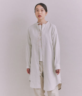 ＜SIPULI (Women)＞Ｏｒｇａｎｉｃ　Ｃｏｔｔｏｎ　Ｓｏｆｔ　Ｖｉｙｅｌｌａ　ブザムシャツワンピース（２０２４３７４１３０２１）