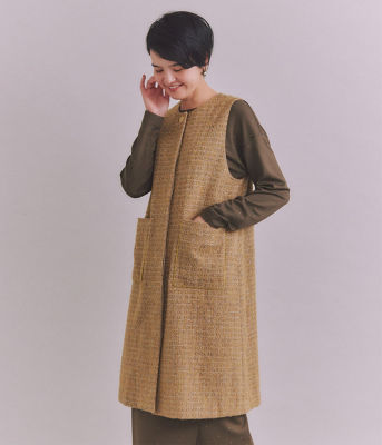 ＜SIPULI (Women)＞Ｍｉｘｃｏｌｏｒ　Ｔｗｅｅｄ　ロングジレワンピース（２０２４３７４８３０５１）