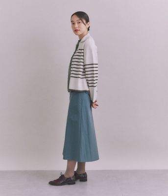 ＢＬＥＮＤＥＤ　ＣＯＴＴＯＮ　襟付きボーダーカーディガン（２０２４３７７１３７３１）