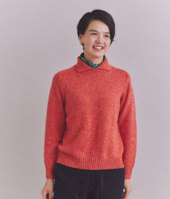 ＜SIPULI (Women)＞Ｃｏｌｏｒｆｕｌ　Ｍｅｌａｎｇｅ　Ｋｎｉｔ　襟付プルオーバー（２０２４３７７８３７４１）