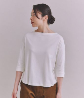 ＜SIPULI (Women)＞［ＬＯＴＵＳ］Ｕｒｔｌａ　Ｈｉｇｈ　Ｇａｕｇｅ　Ｒｉｂ　６分袖ボートネックプルオーバー（２０２４３７８５３８９９）