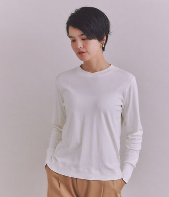 ＜SIPULI (Women)＞［ＬＯＴＵＳ］Ｕｒｔｌａ　Ｈｉｇｈ　Ｇａｕｇｅ　Ｒｉｂ　袖リブクロスネックプルオーバー（２０２４３７８７３８９９）