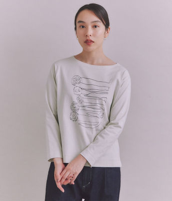 ＜SIPULI (Women)＞Ｌｕｓｔｅｒ　Ｓｏｆｔ　Ｊｅｒｓｅｙ　ＳＩＰＵＬＩ　ｆｌｏｗｅｒ　Ｔシャツ（２０２４３７８８３８２１）