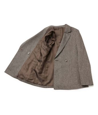 ウールアルパカホームスパン ダブルブレストジャケット