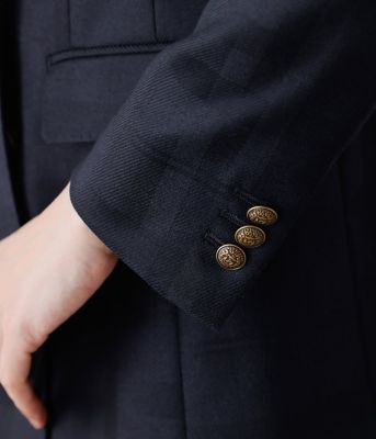 バーバリー/極美品】ブレザー【ダブル/金ボタン/シャドーホース