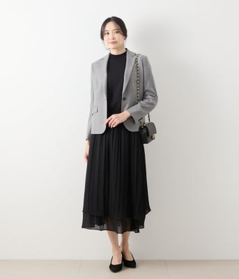 専用　◆spick&span◆プリーツティアードスカート　black ランダムプリーツティアードスカート（202451253993