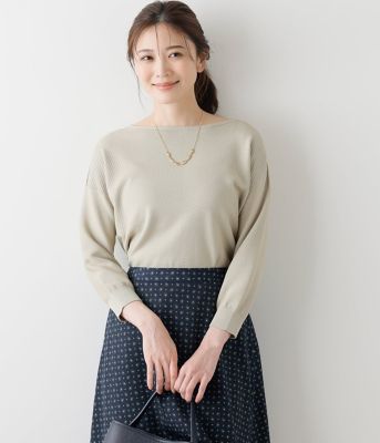 ボーダーズアットバルコニー　七分袖ニット BORDERS at BALCONY 七分袖ニット セーター KNIT | BORDERS at BALCONY