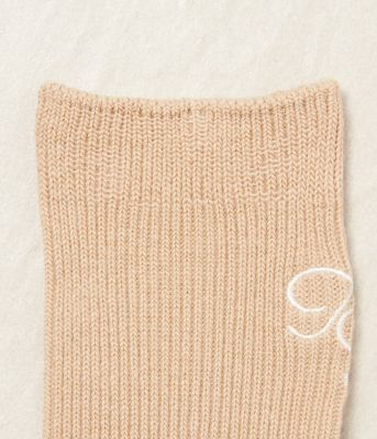 ワンポイント刺繍　リブソックス（２０２４５１９０３８１４）