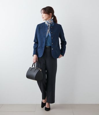 ❤お得なお品❤クリーニング済み ロサンジュ 白黒H柄 菱形スカーフ 箱付き ストライプ×ドット バイカラースカーフ