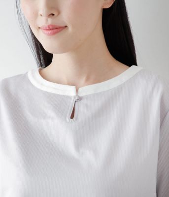 【Ｌ】【接触冷感】Ｊ－ＣＡＭＩＣＩＥ　切り替え半袖プルオーバー（２０２４５４８５２６６３）