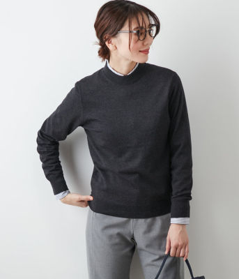 ＜NEWYORKER L PLUS (Women/大きいサイズ)＞【Ｌ】【手洗い可能】キャッシュウール　ボトルネックプルオーバー（２０２４５９７２３５６０）