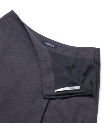 mspeach　 　　ニューヨーカー シルク混 スカートスーツ 13号 L】ニューヨーカータータンジョーゼット ラップ風スカート