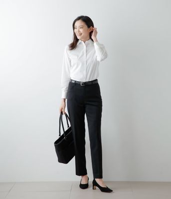 ストレッチブラックツイル　テーパードパンツ（２０２４６０３１３９３０）