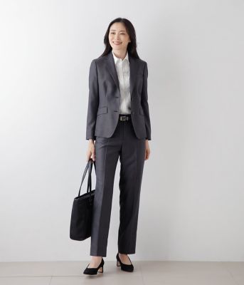 ウールシルクバーズアイ　テーパードパンツ（２０２４６０３１３９３１）