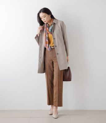 2way☆NEWYORKER 女優襟ダウンコート　Aライン　美シルエット♡M 撥水・透湿・防風】NY ACTIVE ステンカラーコート