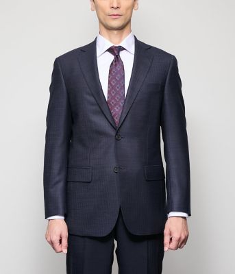 極美品　ニューヨーカー　セットアップスーツ　ネイビー　ストライプ　サイズA6 L 美品 ニューヨーカー セットアップスーツ ネイビー A6 シャドー