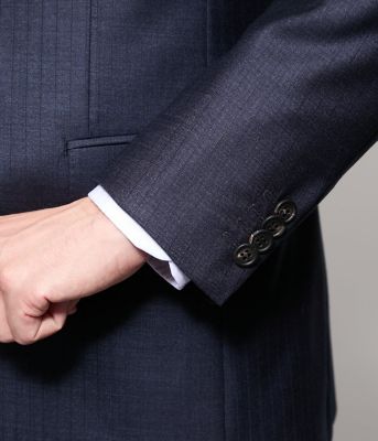 【美品】NEWORKER ニューヨーカー　セットアップ　濃紺　ストライプ　 M PREMIUM CLOTH Beyond ストライプ スーツ