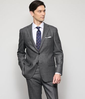 ストレッチ】PREMIUM ミルドチェック ジャケット（セットアップ