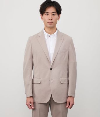 【ウォッシャブル・防シワ・撥水】ＭＯＶＩＮＧ　ＣＯＭＦＯＲＴ　千鳥　ハイストレッチ　ジャージー　ジャケット（セットアップ対応）（２０２５１１