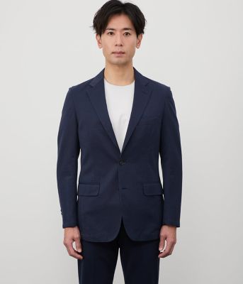 【ウォッシャブル・防シワ・撥水】ＭＯＶＩＮＧ　ＣＯＭＦＯＲＴ　千鳥　ハイストレッチ　ジャージー　ジャケット（セットアップ対応）（２０２５１１