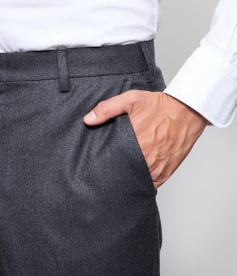 CARUSO グレー ノータックスラックス Caruso（カルーゾ）の「CARUSO │ 〈別注〉ウールトラウザー MEN
