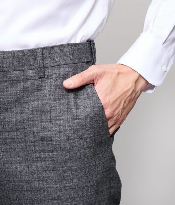 ストレッチ】PREMIUM ミルドチェック ウエストアジャスト