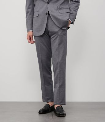 ＜NEWYORKER (Men)＞【ウォッシャブル・防シワ・撥水】ＭＯＶＩＮＧ　ＣＯＭＦＯＲＴ　千鳥　ハイストレッチ　ジャージー　ウエストアジャストパンツ（セットアップ対応）