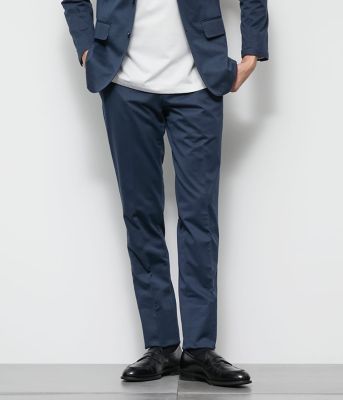 NEWYORKER (Men)/ニューヨーカー MOVING COMFORT ヘリンボーン スラックス(セットアップ対応)(202511246212) 75ネイビー パンツ・ズボン【三越伊勢丹/公式】