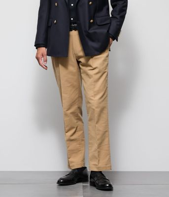 NEWYORKER (Men)/ニューヨーカー モールスキン プレミアムスエード ワンタックパンツ(202511266865) 33ベージュ パンツ・ズボン【三越伊勢丹/公式】