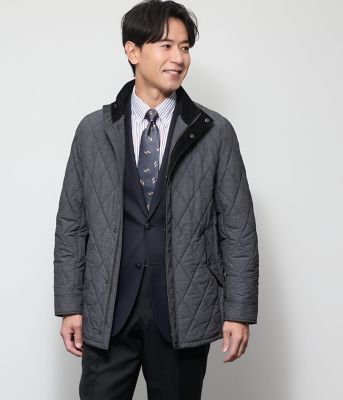 NEWYORKER (Men)/ニューヨーカー メランジ調タフタ キルティングアウター(202511446803) 04ダークグレー コート・ジャケット【三越伊勢丹/公式】