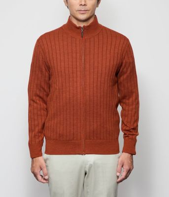 プレーティング ジップアップスタンド カーディガン