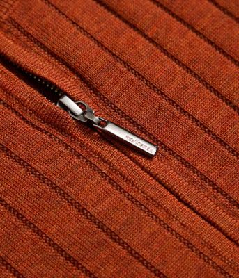 プレーティング ジップアップスタンド カーディガン