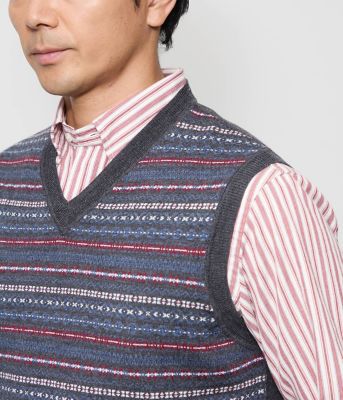 りょうこ MARGARET HOWELL フェアアイルニットベスト M MARGARET HOWELL - 定2.5万 マーガレットハウエル フェアアイル