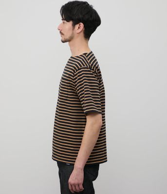 【接触冷感】ボートネックデザイン　ボーダーＴシャツ（２０２５１１６１５５５２）
