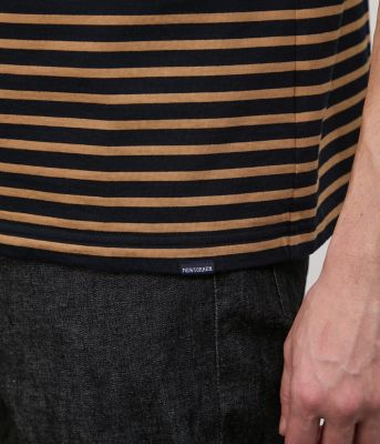 【接触冷感】ボートネックデザイン　ボーダーＴシャツ（２０２５１１６１５５５２）