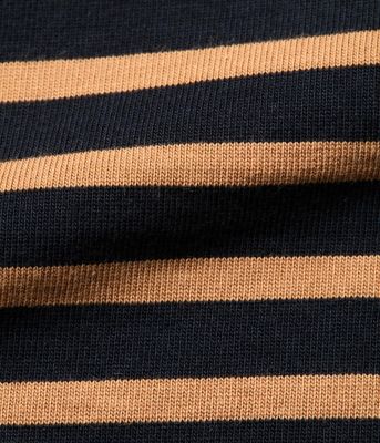 【接触冷感】ボートネックデザイン　ボーダーＴシャツ（２０２５１１６１５５５２）