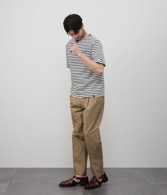 【接触冷感】ボートネックデザイン　ボーダーＴシャツ（２０２５１１６１５５５２）