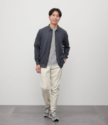 【接触冷感】ボートネックデザイン　ボーダーＴシャツ（２０２５１１６１５５５２）