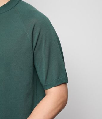 ウォッシャブル】ホールガーメント ニットTシャツ