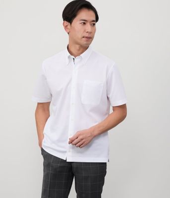 NEWYORKER (Men)/ニューヨーカー 【吸水速乾】COOL COMFORT エイトロック鹿の子 前開きボタンダウンポロシャツ(202511635605)