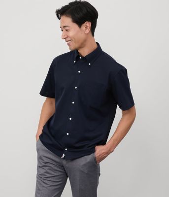 ＜NEWYORKER (Men)＞【吸水速乾】ＣＯＯＬ　ＣＯＭＦＯＲＴ　エイトロック鹿の子　前開きボタンダウンポロシャツ（２０２５１１６３５６０５）