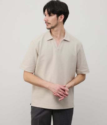＜NEWYORKER (Men)＞Ｉ　ｃｏｔｏｎｉ　ｄｉ　Ａｌｂｉｎｉ　スキッパー　ポロシャツ（２０２５１１６３５６０６）