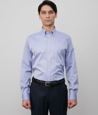 COMMEdesGARCONS HOMME 無地ライトブルー長袖シャツ ポケット COMME des GARCONS HOMME｜コム デ ギャルソン・オムのシャツ