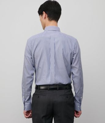 ＮＹ　ＣＡＲＥ　ＦＲＥＥ・ＳＵＰＩＭＡ　ＣＯＴＴＯＮ　ロンドンストライプ　長袖ボタンダウンシャツ（２０２５１１７０５３５２）