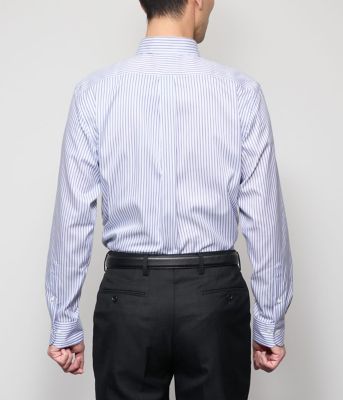 douce harmoni ストライプ パールボタンダウンシャツ 長袖 新品 NY CARE FREE ストライプ 長袖ボタンダウンシャツ